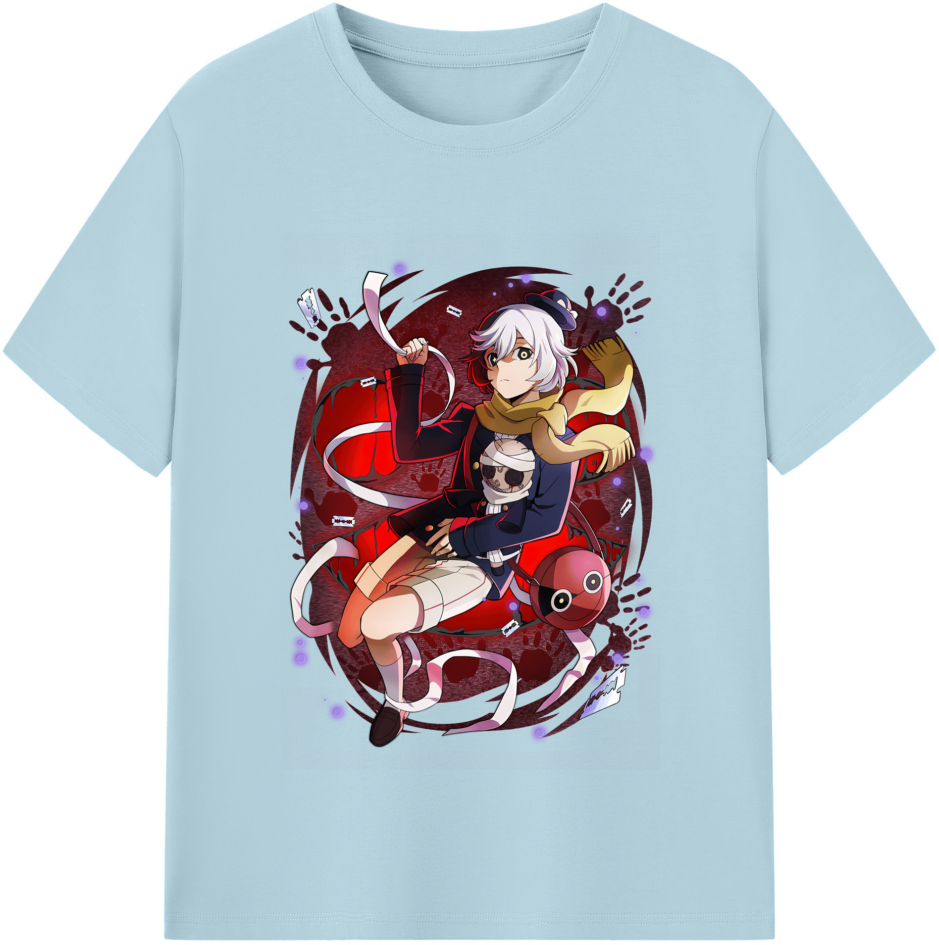 （画像用） 文豪ストレイドッグス Bungo Stray Dogs 綿100％半袖Tシャツ（フロントプリント）